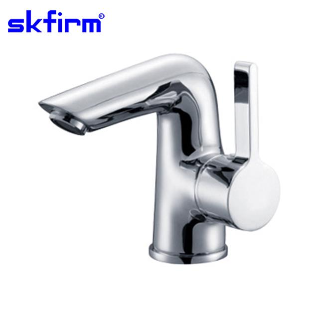 Desk Mounted Brass Hot And Cold Water Mixer Brass Basin Faucet