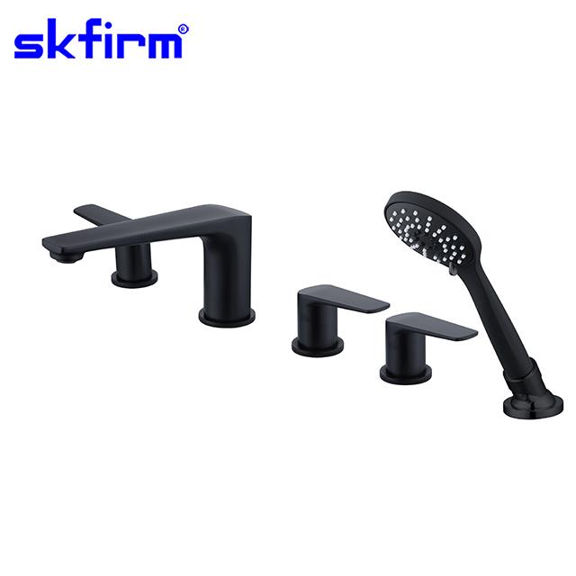 Family Hot And Cold Water Mixer Bathtub Brass Basin Faucet Sets