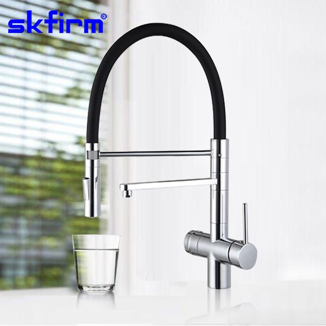 Family Three Way Faucet Hot Cold Water Mixer Tap