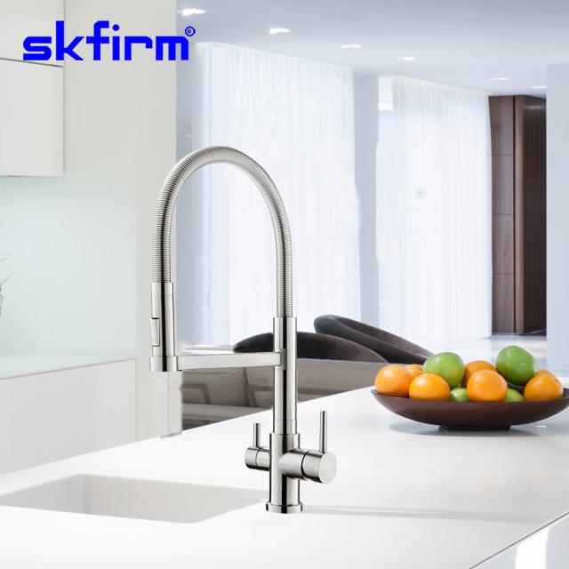 Household Stainless Steel SUS304 Kitchen Faucet 3 Way Faucet