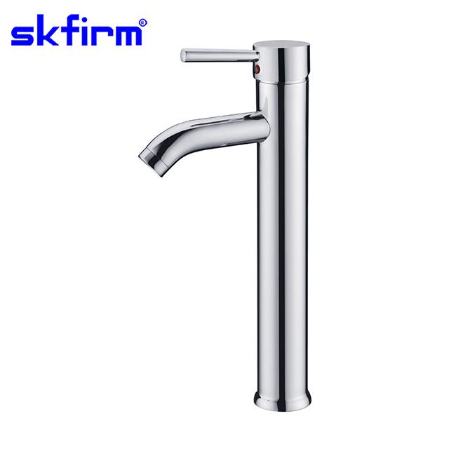 Round Hot And Cold Water Mixer Brass Basin Faucet