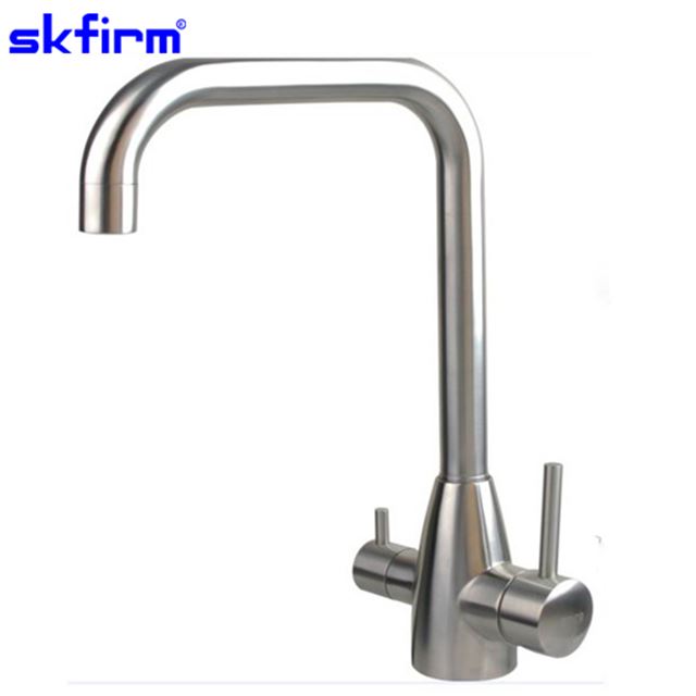 Stainless Steel Tri Flow Kitchen Faucet Ro Filter Water Tap