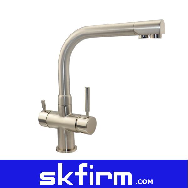 Stainless Steel Three Way Tap Kitchen Hot & Cold And Filetred Faucet