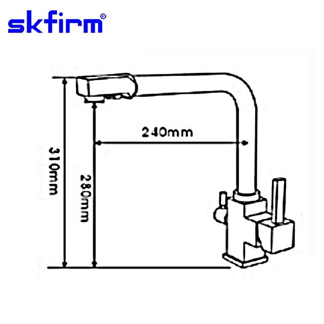  Grifo de agua filtrada con aireador, grifo de agua potable,  grifo de ósmosis inversa, grifo de agua RO, dispensador de agua para  fregadero de cocina, bar, níquel cepillado, acero inoxidable 304